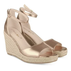 Sandales Corde ROSE Femme Motif Uni Boucle