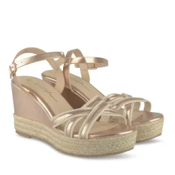 Sandales Corde ROSE Femme Motif Uni Boucle