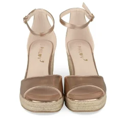 Sandales Corde ROSE Femme Motif Uni Boucle