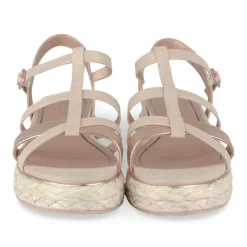 Sandales Corde ROSE Femme Motif Uni Boucle