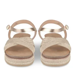 Sandales Corde ROSE Femme Motif Paillettes Boucle