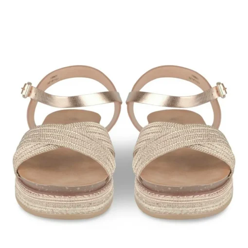 Sandales Corde ROSE Femme Motif Paillettes Boucle
