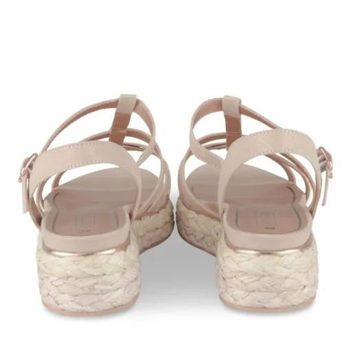 Sandales Corde ROSE Femme Motif Uni Boucle