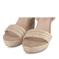 Sandales Corde ROSE Femme Motif Paillettes Boucle