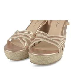 Sandales Corde ROSE Femme Motif Uni Boucle