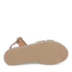 Sandales Corde ROSE Femme Motif Paillettes Boucle