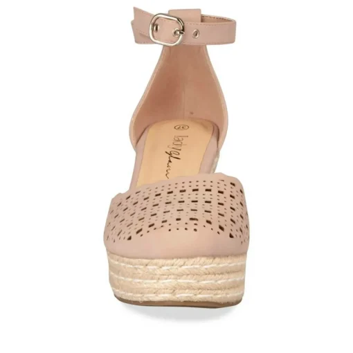 Sandales Corde ROSE Femme Motif Uni Boucle