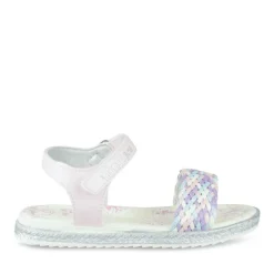 Sandales Corde ROSE Fille Motif Tressé Scratch
