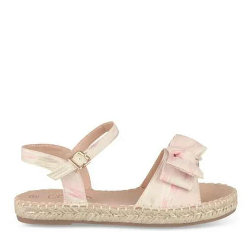 Sandales Corde ROSE Fille Motif Uni Boucle