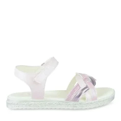 Sandales Corde ROSE Fille Motif Uni Scratch