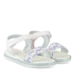 Sandales Corde ROSE Fille Motif Tressé Scratch