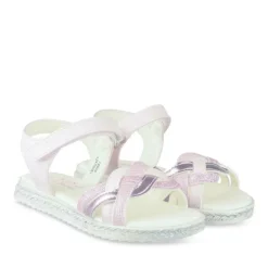 Sandales Corde ROSE Fille Motif Uni Scratch