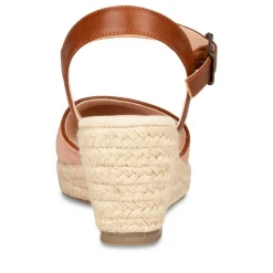 Sandales Corde ROUGE Femme Boucle
