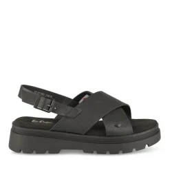 Sandales Dad Sandales NOIR Femme Motif Uni Boucle