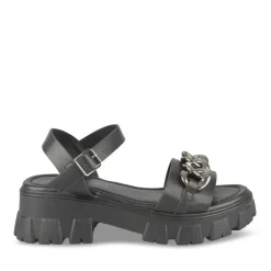 Sandales Dad Sandales NOIR Femme Motif Chaîne Boucle