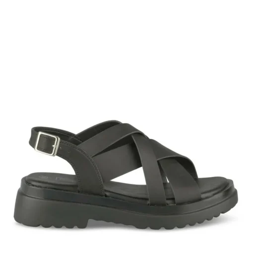 Sandales Dad Sandales NOIR Femme Motif Uni Boucle
