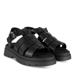 Sandales Dad Sandales NOIR Femme Motif Uni Boucle