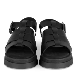 Sandales Dad Sandales NOIR Femme Motif Uni Boucle