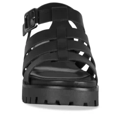 Sandales Dad Sandales NOIR Femme Motif Uni Boucle