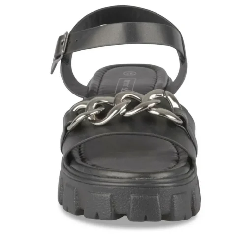 Sandales Dad Sandales NOIR Femme Motif Chaîne Boucle