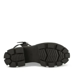 Sandales Dad Sandales NOIR Femme Motif Uni Boucle