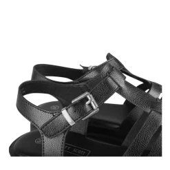 Sandales Dad Sandales NOIR Femme Motif Uni Boucle