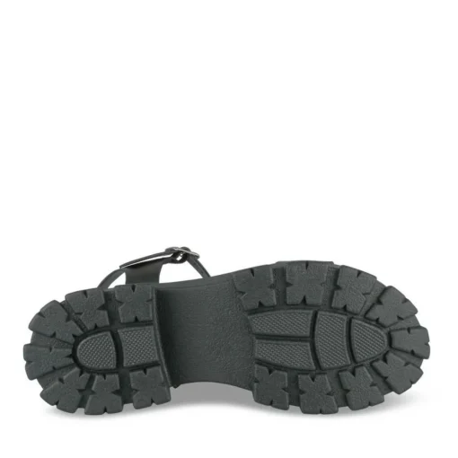 Sandales Dad Sandales NOIR Femme Motif Uni Boucle