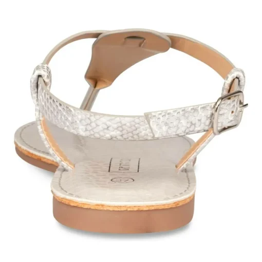 Sandales Entredoigt ARGENT Femme Boucle