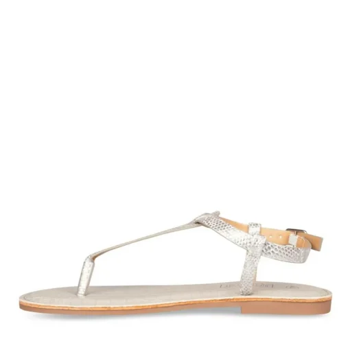Sandales Entredoigt ARGENT Femme Boucle