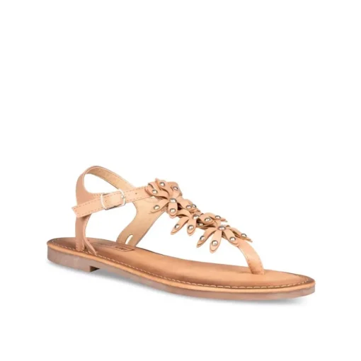 Sandales Entredoigt BEIGE Femme Boucle