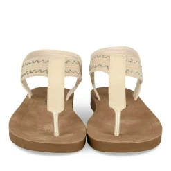 Sandales Entredoigt BEIGE Femme Motif Uni A Enfiler