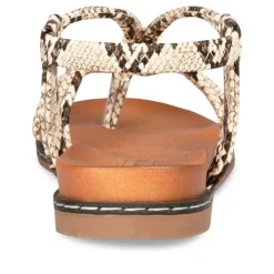Sandales Entredoigt BEIGE Femme Elastique