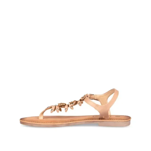 Sandales Entredoigt BEIGE Femme Boucle