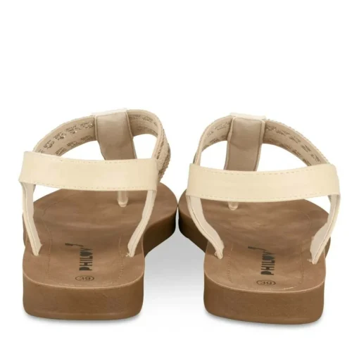 Sandales Entredoigt BEIGE Femme Motif Uni A Enfiler