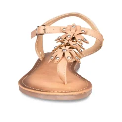 Sandales Entredoigt BEIGE Femme Boucle