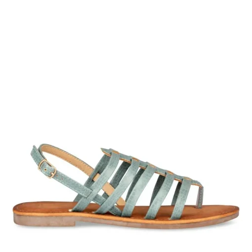 Sandales Entredoigt BLEU Femme Boucle