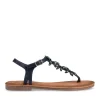 Sandales Entredoigt BLEU Femme Boucle