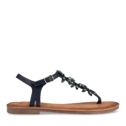 Sandales Entredoigt BLEU Femme Boucle