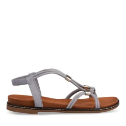 Sandales Entredoigt BLEU Femme Elastique