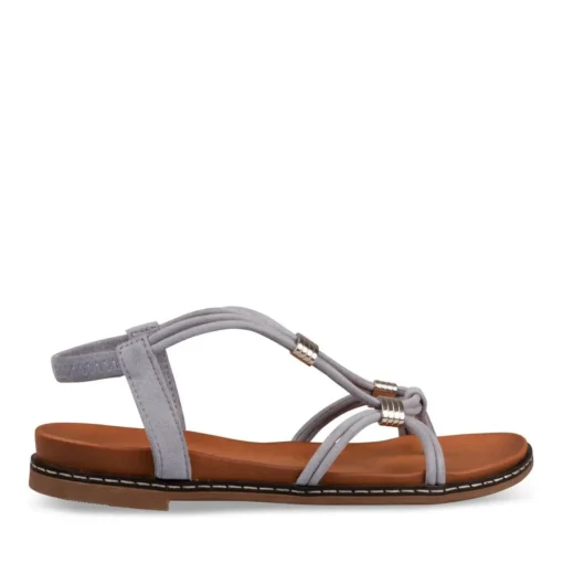 Sandales Entredoigt BLEU Femme Elastique