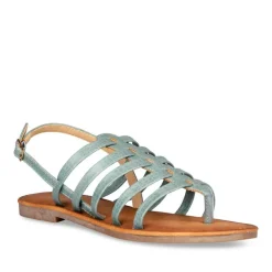 Sandales Entredoigt BLEU Femme Boucle