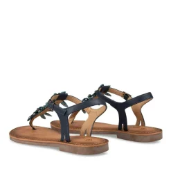 Sandales Entredoigt BLEU Femme Boucle