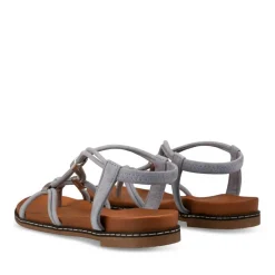 Sandales Entredoigt BLEU Femme Elastique