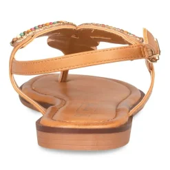 Sandales Entredoigt COGNAC Femme Boucle