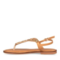 Sandales Entredoigt COGNAC Femme Boucle