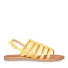 Sandales Entredoigt JAUNE Femme Motif Uni Boucle
