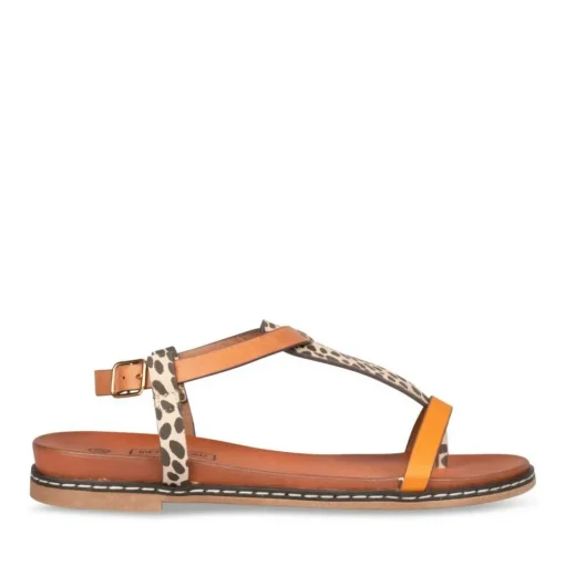 Sandales Entredoigt JAUNE Femme Boucle