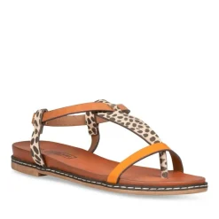 Sandales Entredoigt JAUNE Femme Boucle