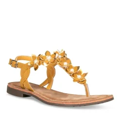 Sandales Entredoigt JAUNE Femme