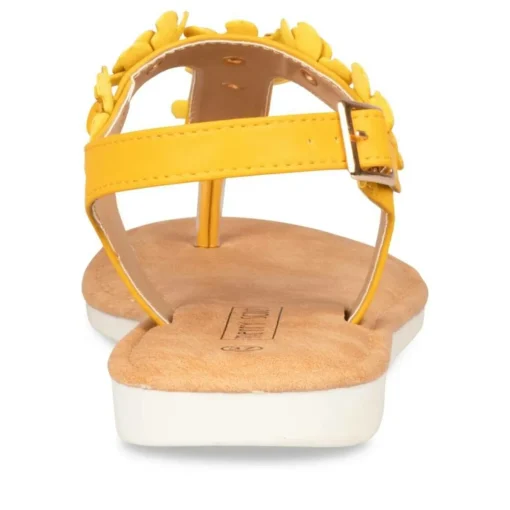Sandales Entredoigt JAUNE Femme Boucle